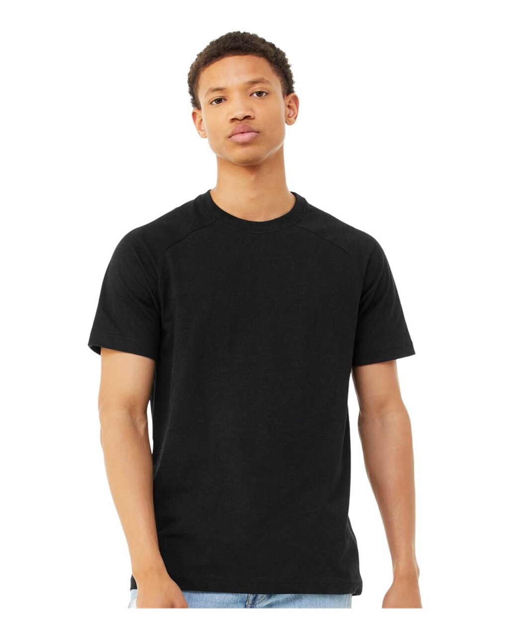 BELLA + CANVAS Heather CVC Raglan Short Sleeve Crewneck T-Shirt for Modern Casual Looks & Custom Printing Tee